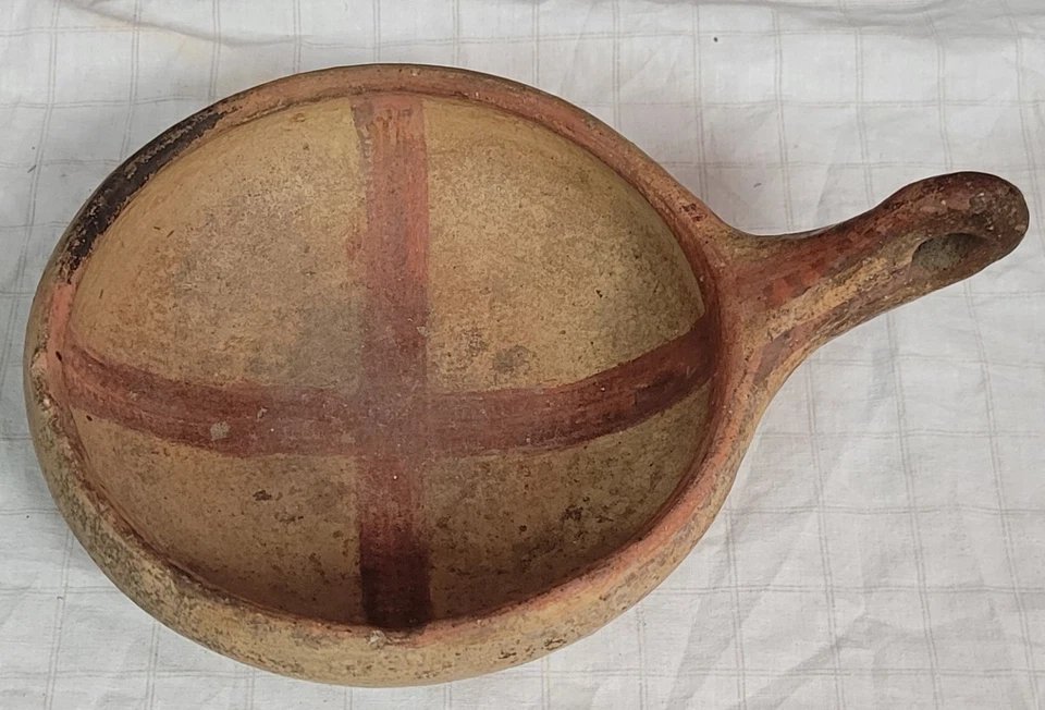 Poterie traditionnelle kabyle / berbère en terre cuite ornée de motifs époque XIXème-XXème (3)-photo-3