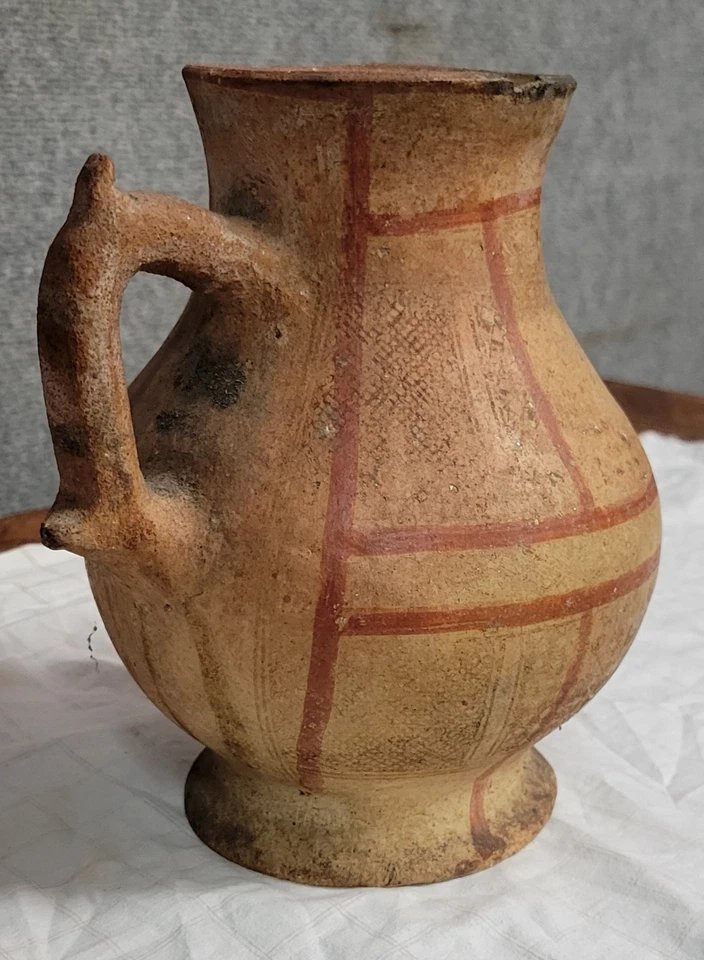 Traditional Kabyle/berber Terracotta Pottery Decorated With 19th-20th Century Motifs-photo-2
