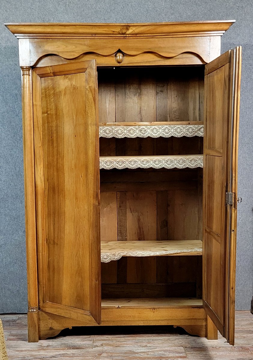Armoire époque Empire en noyer massif époque XIXeme -photo-8