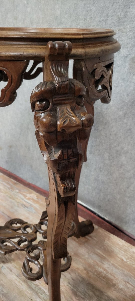 Renaissance Style Walnut Selette Or Pedestal -photo-4
