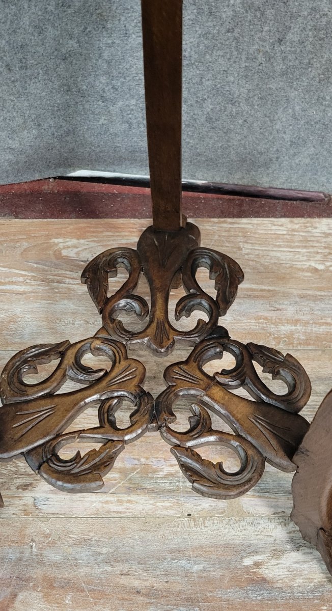 Renaissance Style Walnut Selette Or Pedestal -photo-5
