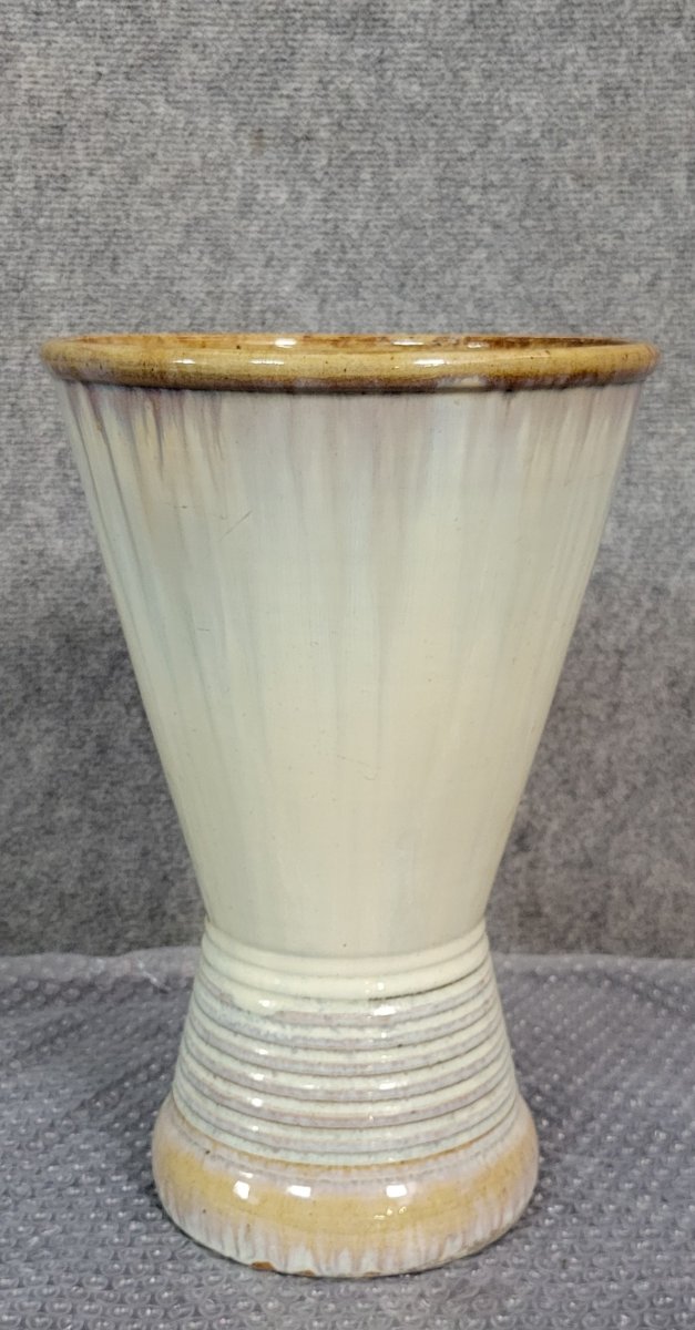 Puisaye Ceramics: Georges Robin / Brutalist Diablo Vase 1950'  -photo-1