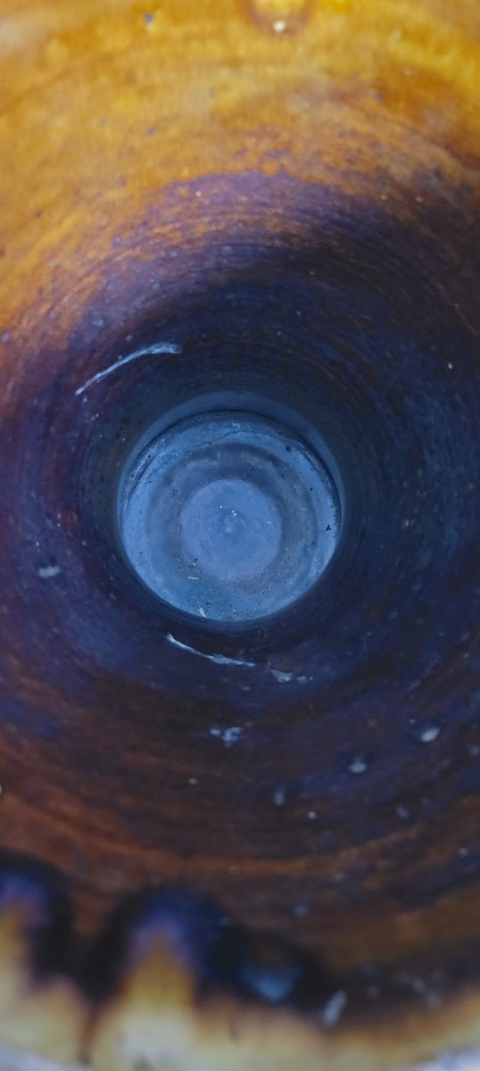 Puisaye Ceramics: Georges Robin / Brutalist Diablo Vase 1950'  -photo-4