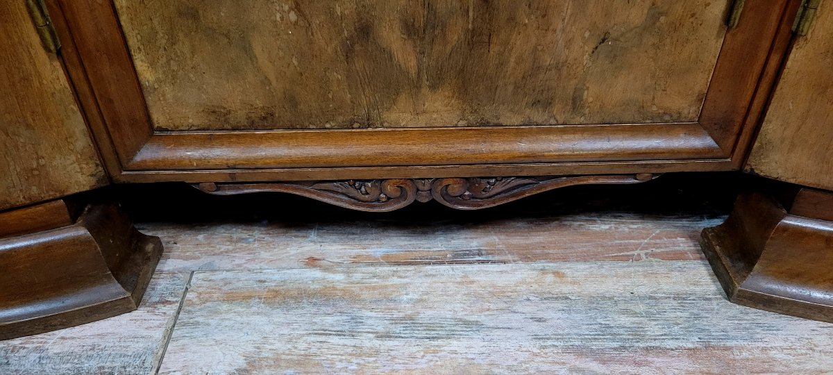 Art Deco Period Sideboard In Blond Walnut -photo-7