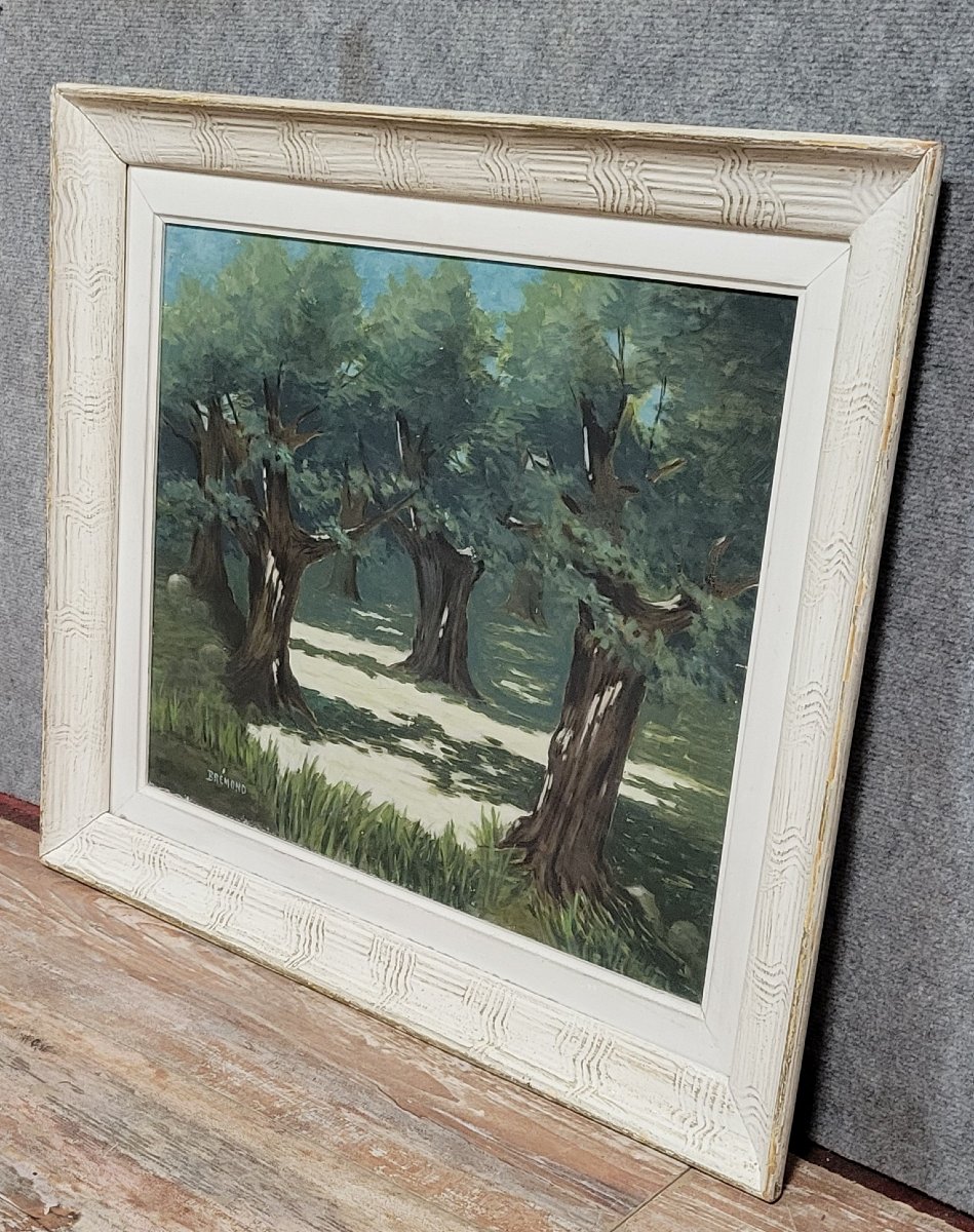 Brémond: Large Oil On Panel From The First Part Of The 20th Century   -photo-2