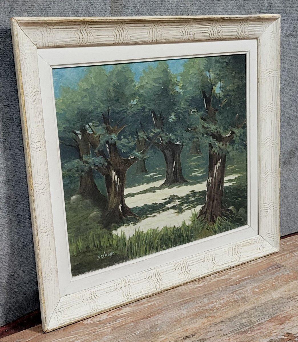Brémond: Large Oil On Panel From The First Part Of The 20th Century   -photo-3