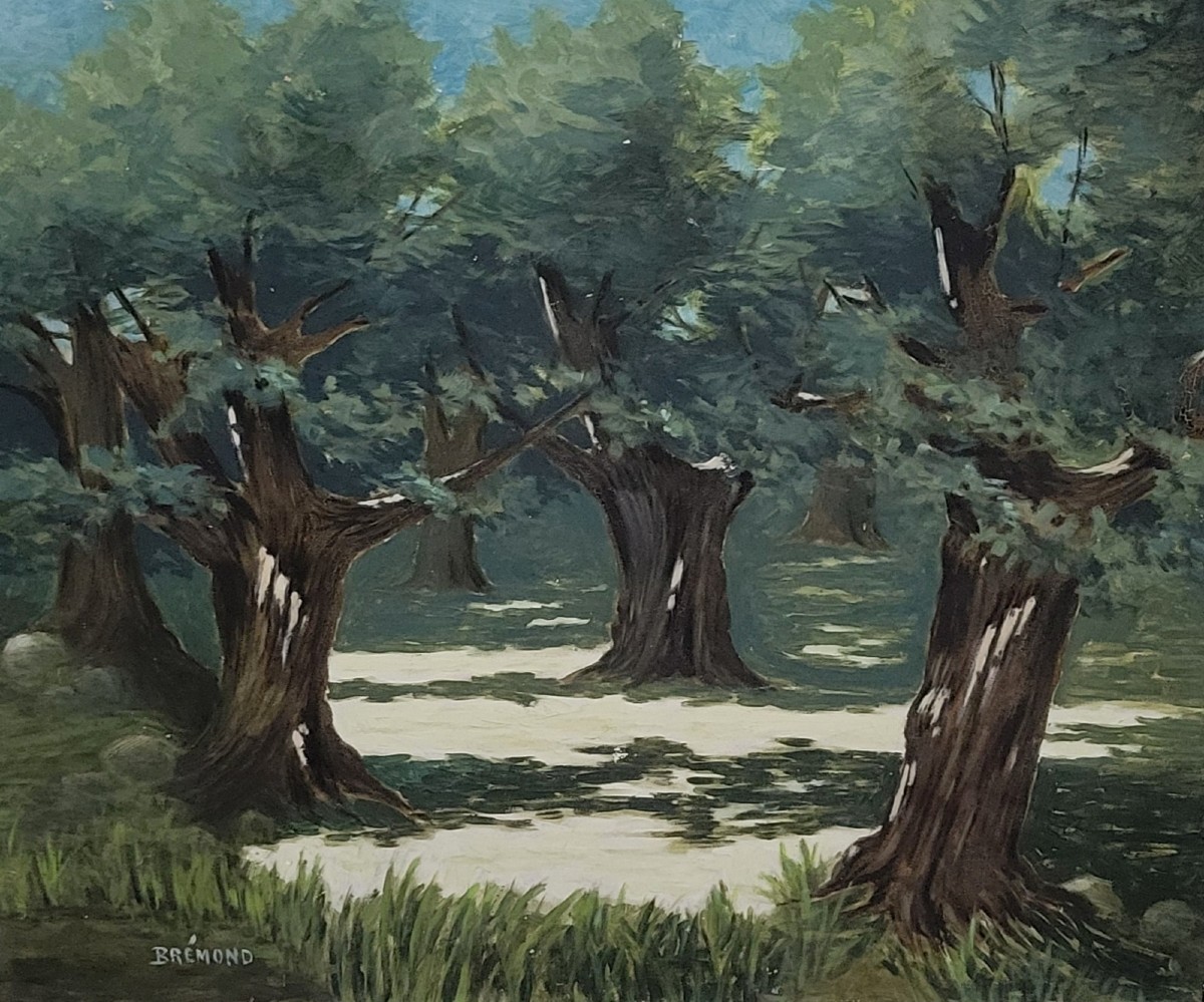 Brémond: Large Oil On Panel From The First Part Of The 20th Century   