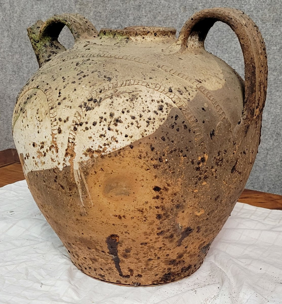 Old Traditional Kabyle / Berber Terracotta Pottery-photo-2