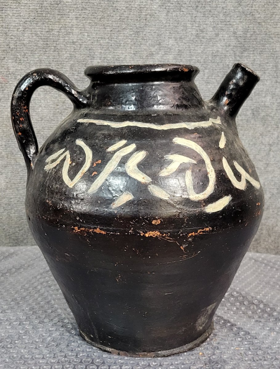 Terracotta Jug Or Jar From The 18th Century, Val De Saone Region -photo-4