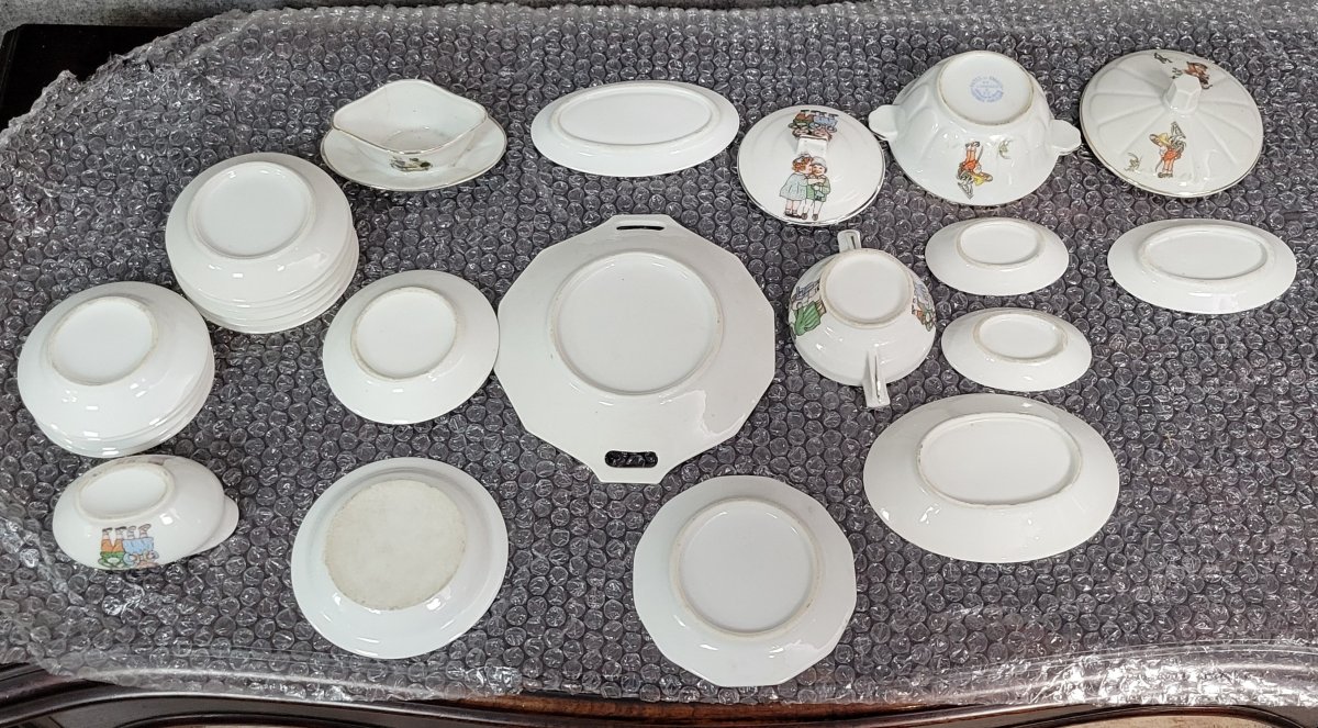 1950s Dinette - Porcelain, Germaine Bouret Style, Children's Decor  -photo-8