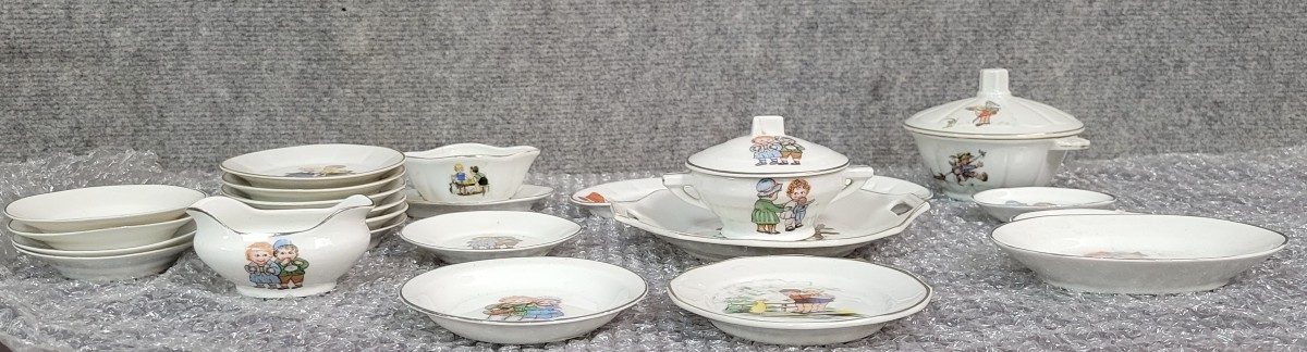 1950s Dinette - Porcelain, Germaine Bouret Style, Children's Decor  