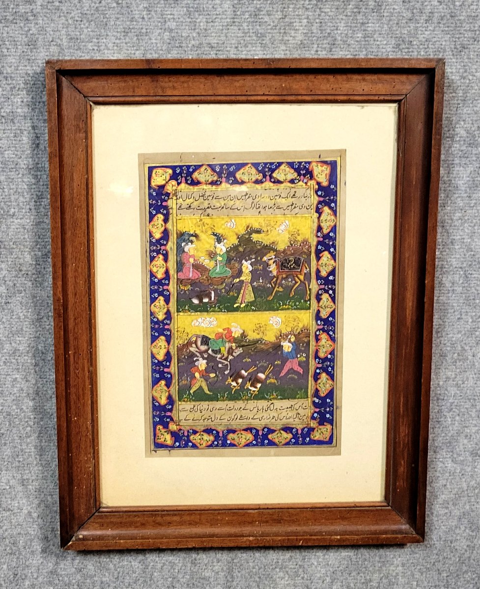 Indian Mughal Watercolor Painting -photo-4
