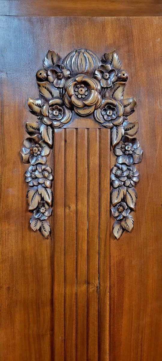Art Deco Period Walnut Wardrobe -photo-4