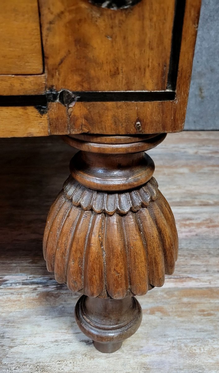 Très grande table basse style Anglais en noyer -photo-4