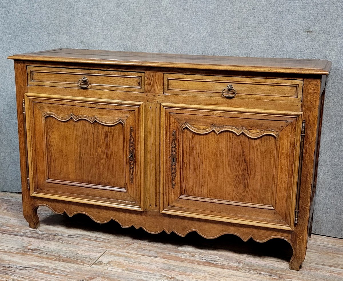 Very Large Louis XV Period Sideboard In Solid Oak -photo-1