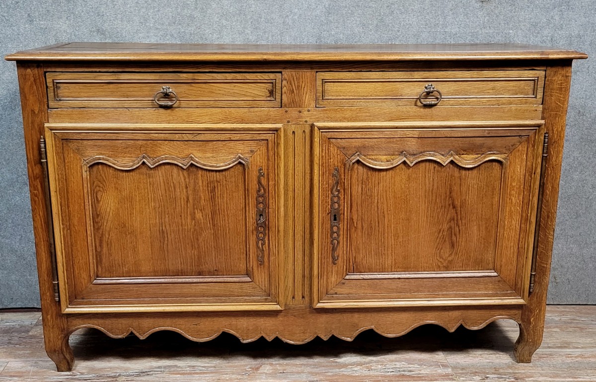 Very Large Louis XV Period Sideboard In Solid Oak 