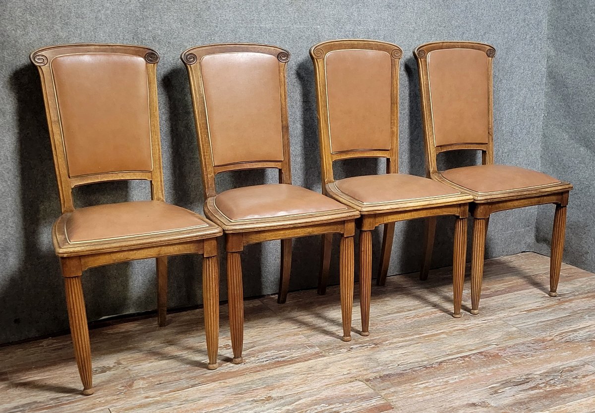 Set Of Four Art Nouveau Chairs -photo-1