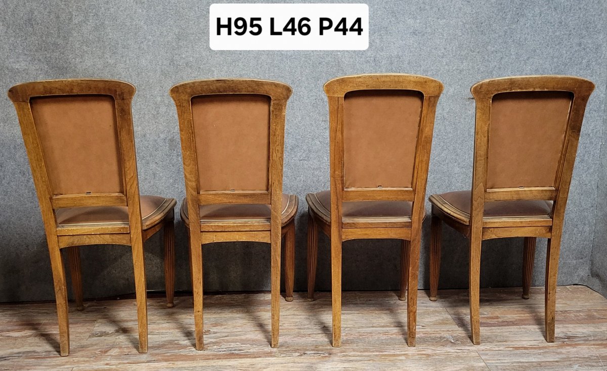 Set Of Four Art Nouveau Chairs -photo-5
