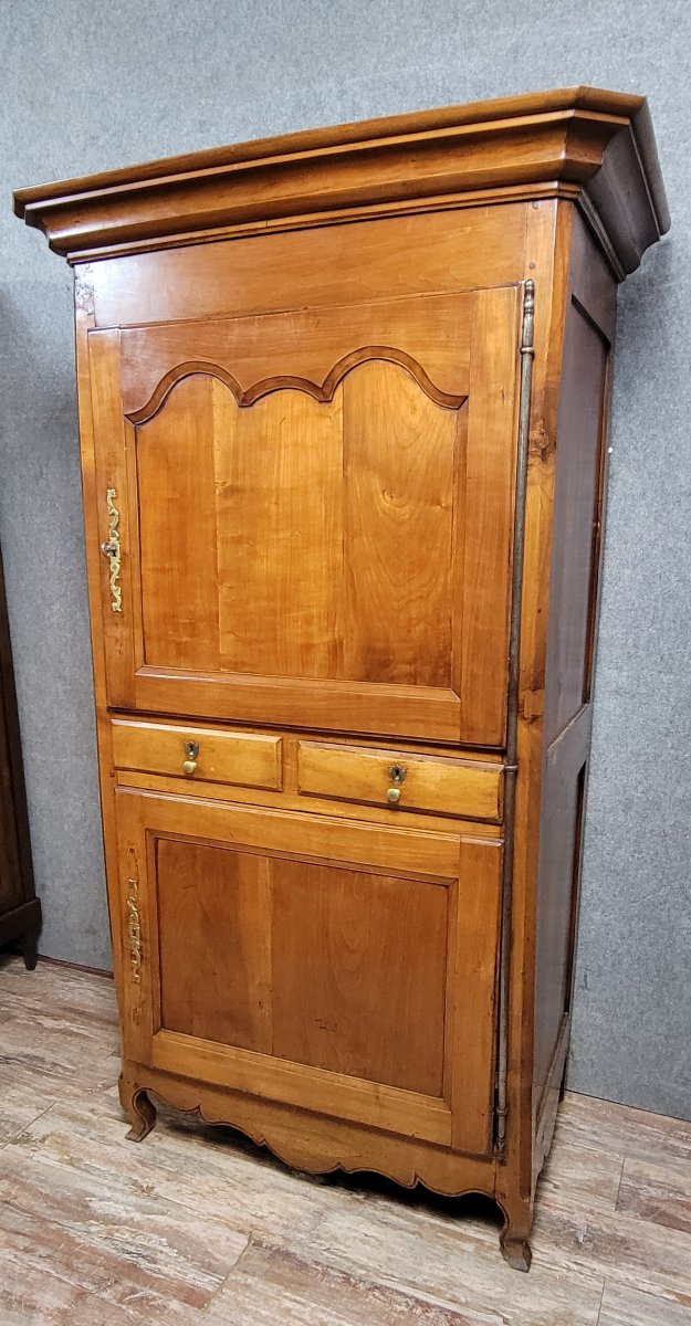 Louis XV Period "standing Man" Piece Of Furniture In Cherry Wood-photo-2