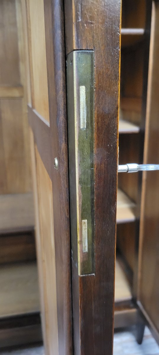 Louis Majorelle: Art Nouveau Period Mirrored Wardrobe In Macassar And Walnut -photo-4