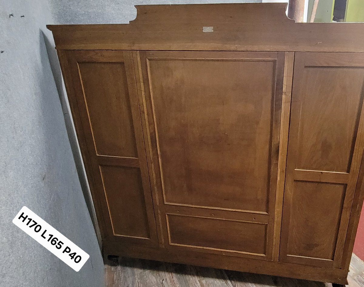 Antoine BASTET a Lyon : Rare bibliothéque style Louis XVI estampillée  -photo-4