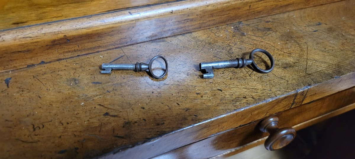 Buffet Vitrine a deux corps époque Louis Philippe en noyer -photo-6