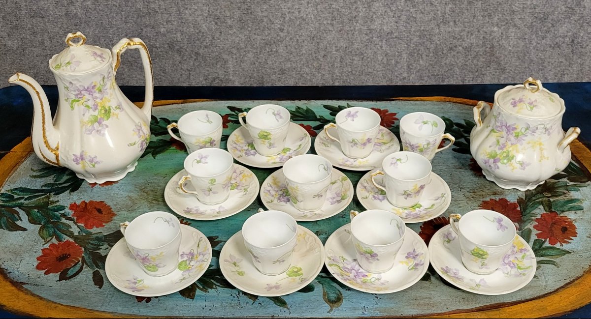 Charles Ahrenfeldt Limoges: Porcelain Coffee Service -photo-2