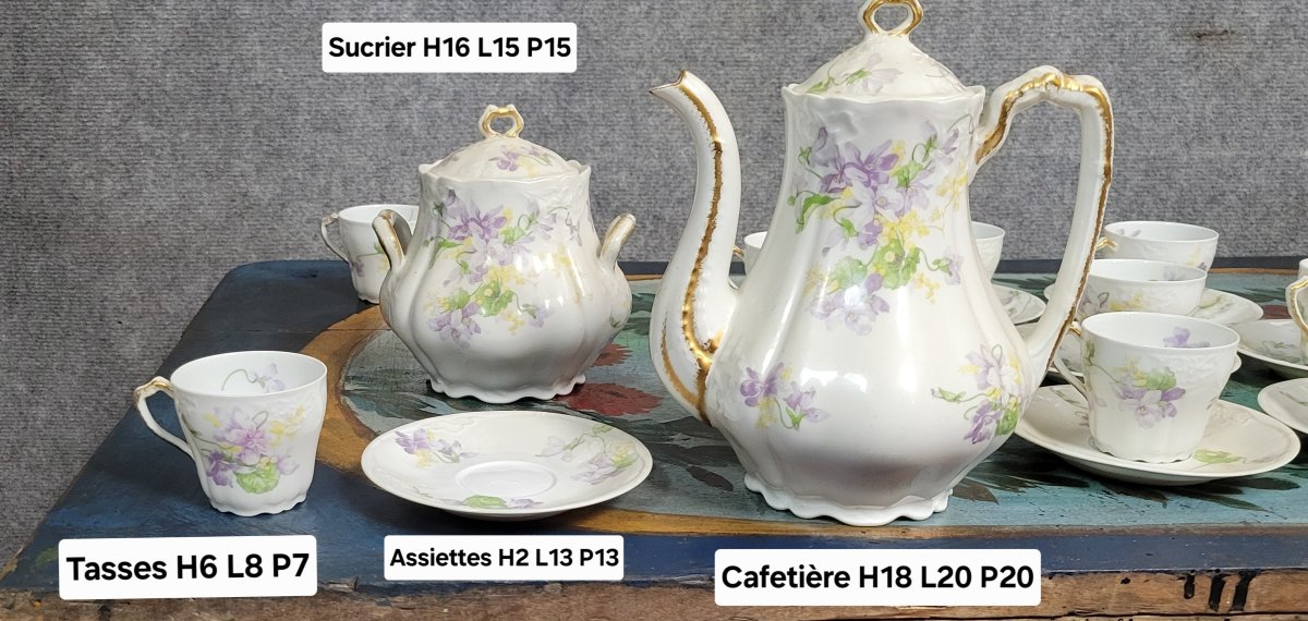 Charles Ahrenfeldt Limoges: Porcelain Coffee Service -photo-8