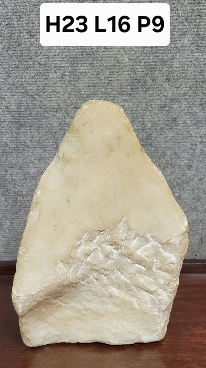 Lebrun : Buste de jeune fille sculpté en marbre blanc époque Art Nouveau -photo-5