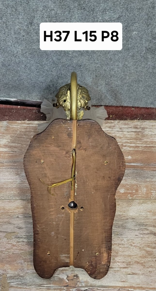 Louis XVI Style Wall Lamp In Bronze And Cut Crystal -photo-5