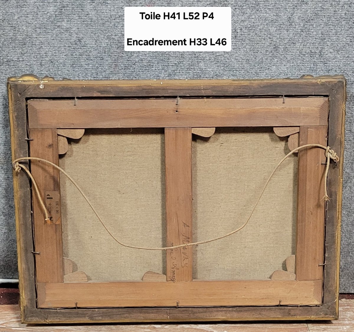 In Maury: Oil Painting On Canvas View Of Lake Annecy -photo-7