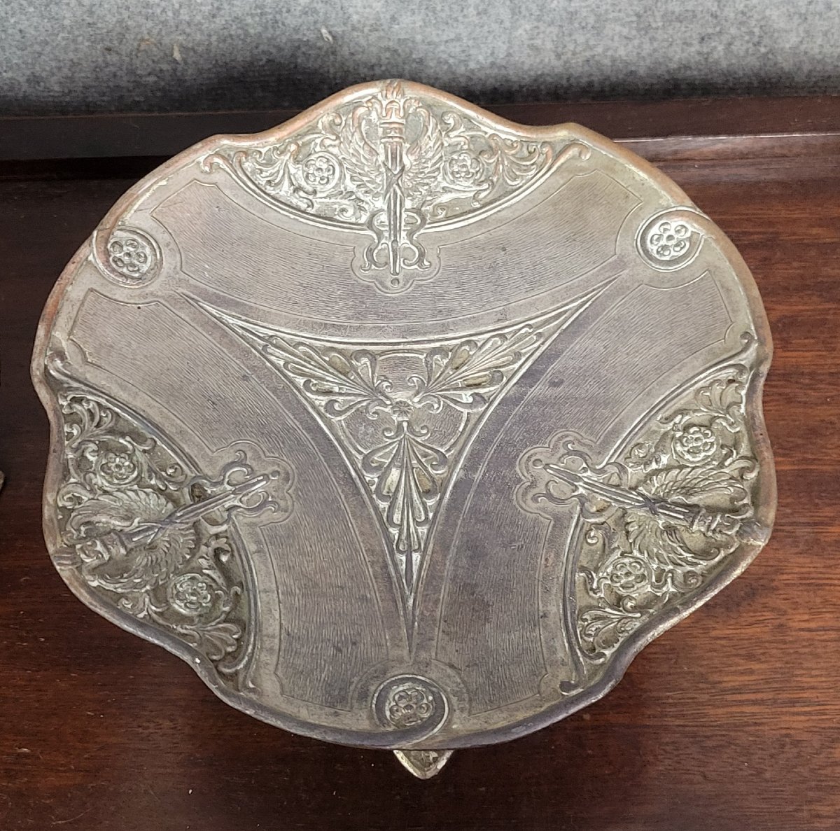 Paire de Vides poche ou coupes en Bronze doré époque Art Nouveau -photo-4