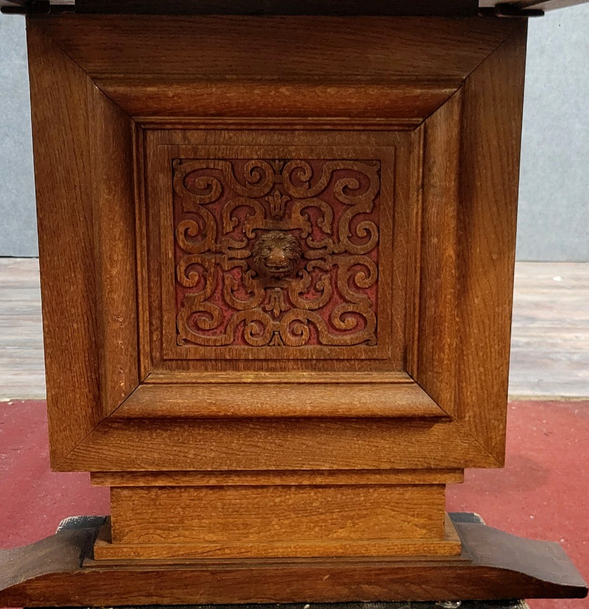 D'aprés Charles Dudouyt : Immense table a allonge en chene -photo-6