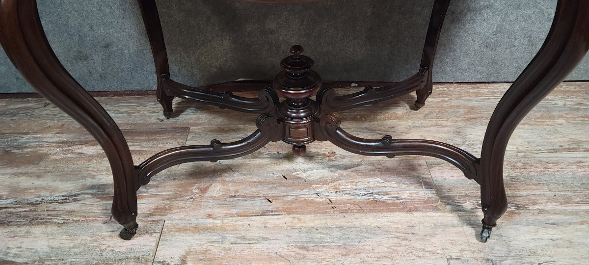 Gueridon Parisien dit "Violoné"époque Napoléon III en acajou -photo-4