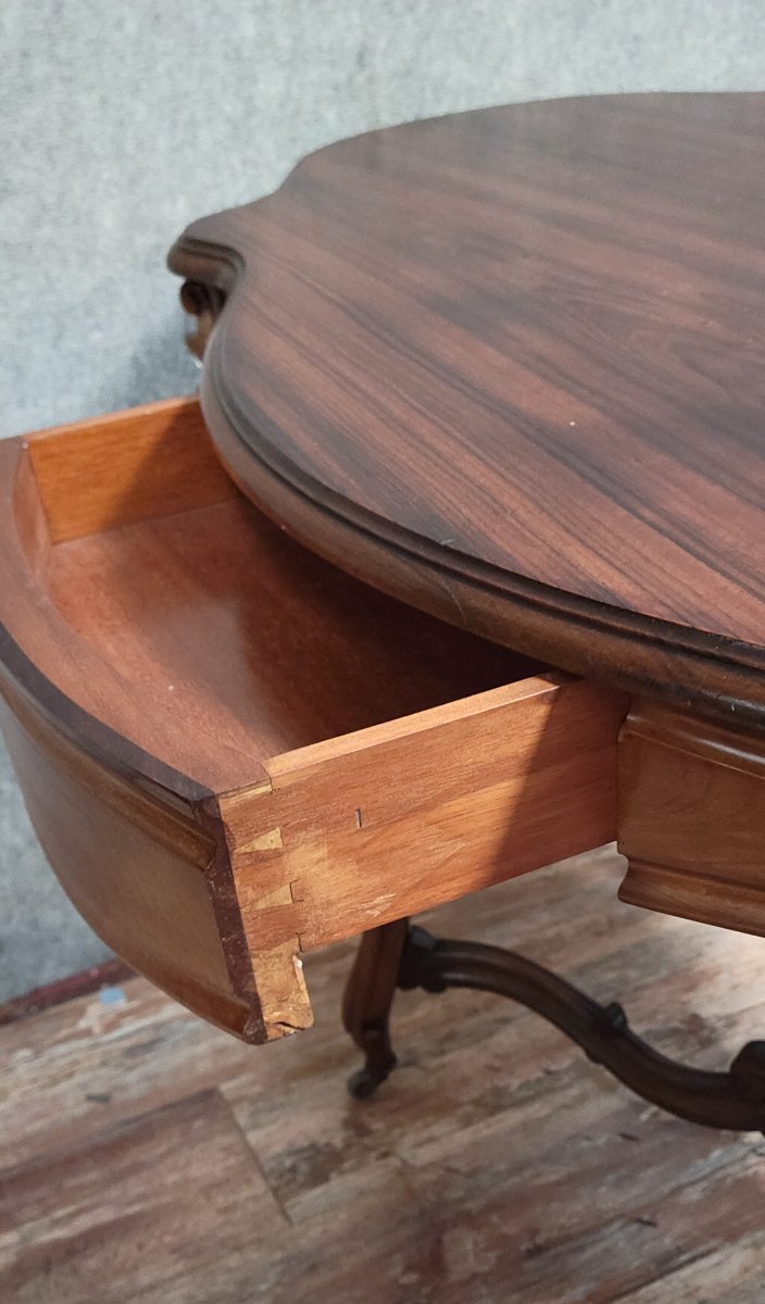 Gueridon Parisien dit "Violoné"époque Napoléon III en acajou -photo-5