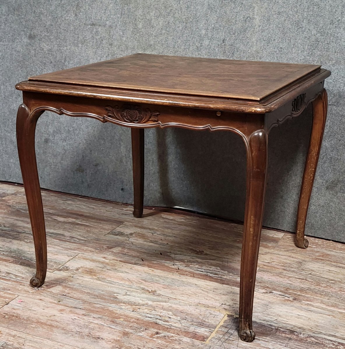 Antique Louis XV Style Games Table, In Oak-photo-2