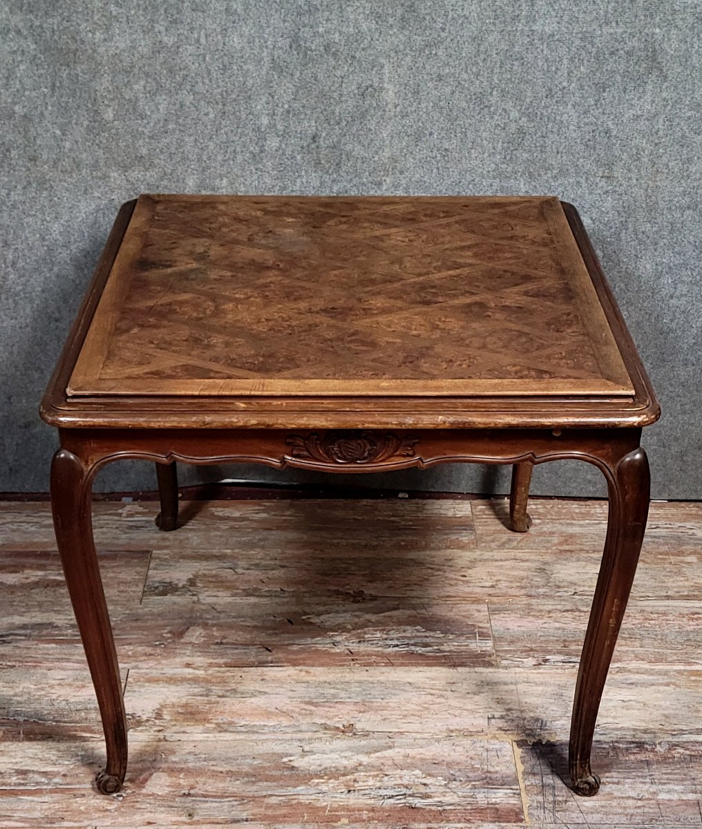 Antique Louis XV Style Games Table, In Oak-photo-4