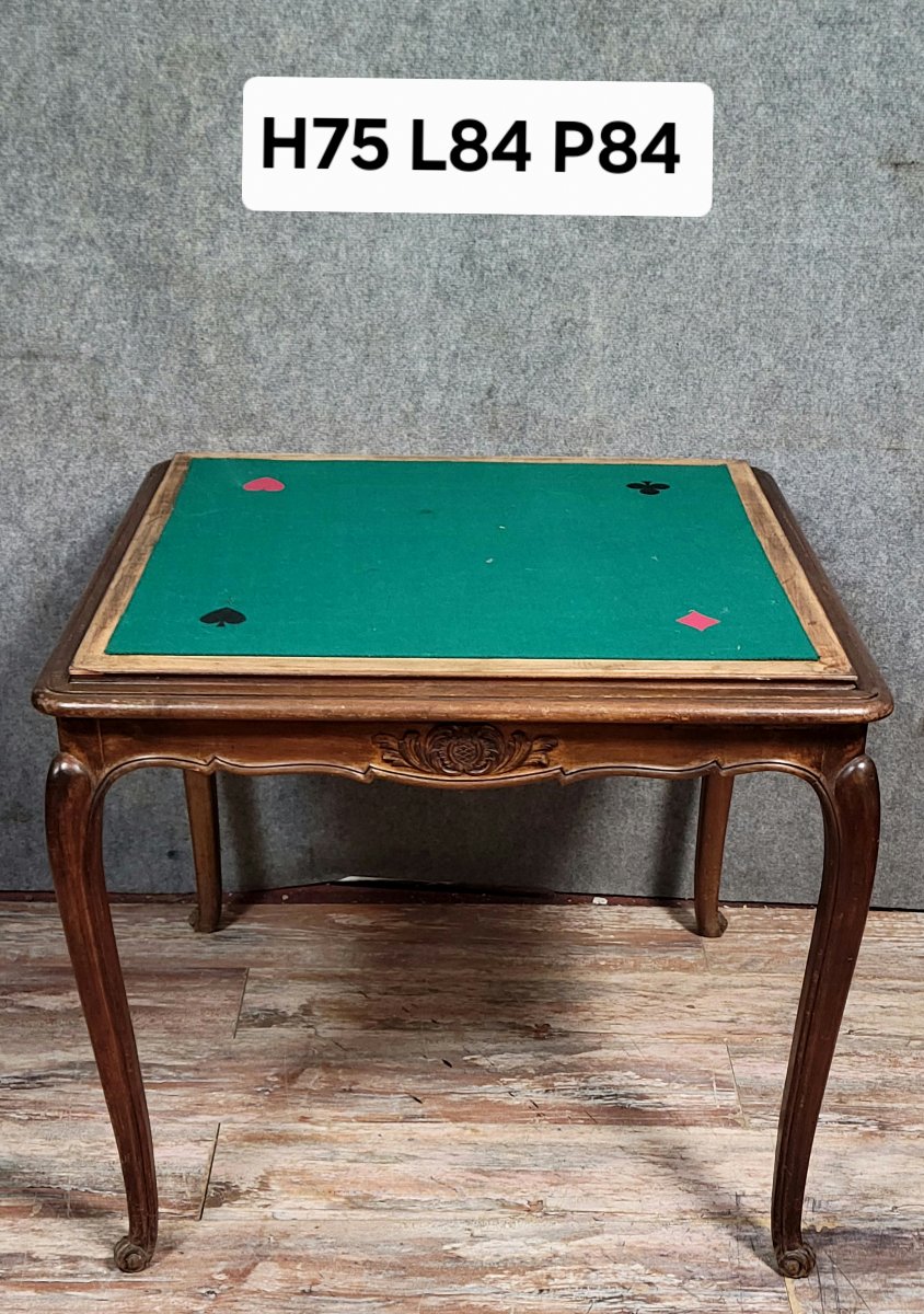 Antique Louis XV Style Games Table, In Oak-photo-7