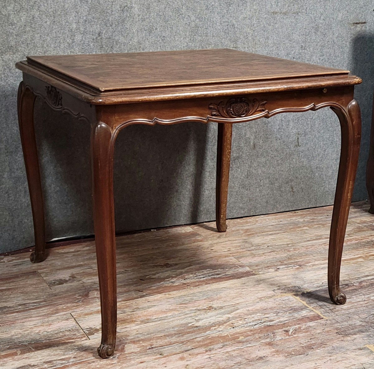 Antique Louis XV Style Games Table, In Oak