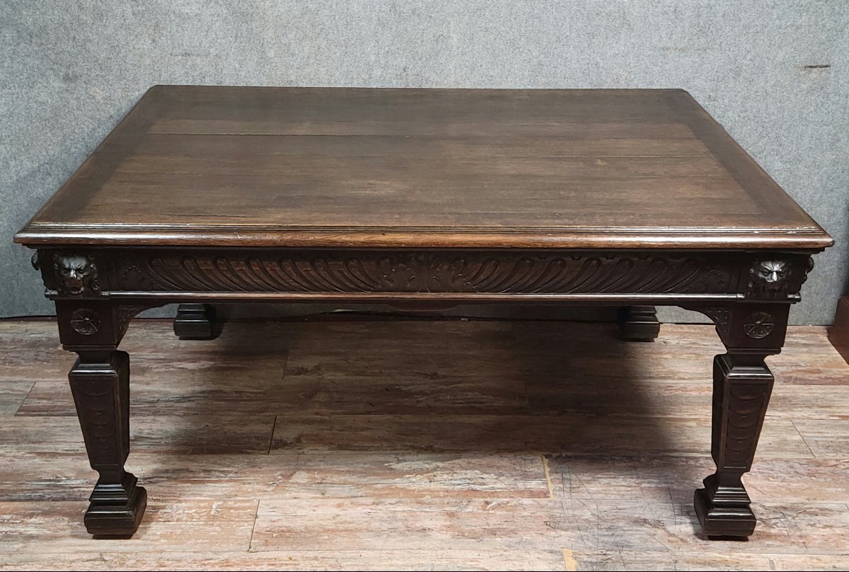 Importante table style Renaissance en chene massif -photo-1