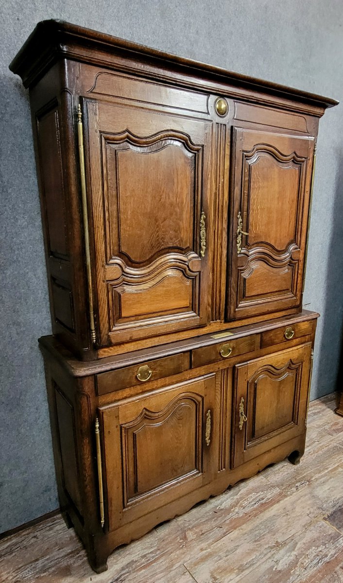 Buffet Deux corps époque Louis XV en chene -photo-2