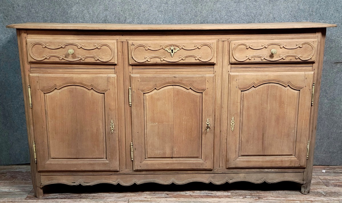 Buffet en enfilade époque Louis XV en bois massif aérogommé  