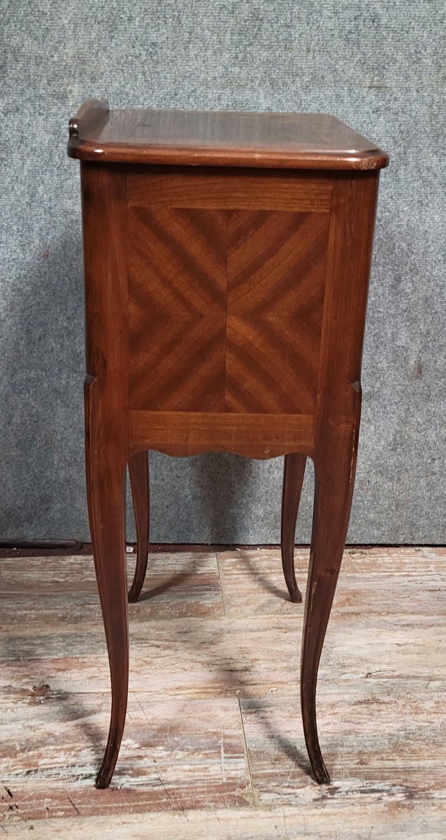 Louis XV Style Mahogany Bedside Table -photo-5