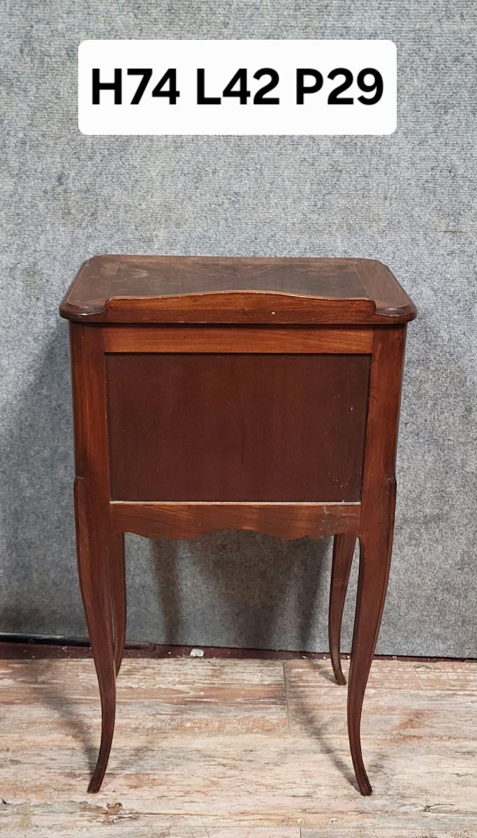 Louis XV Style Mahogany Bedside Table -photo-7