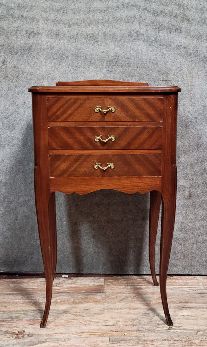Louis XV Style Mahogany Bedside Table 