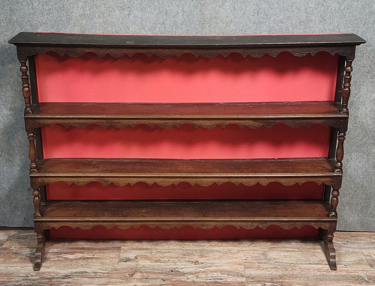 Trés Grand Vaissellier époque Louis XIII En Chene Massif-photo-1