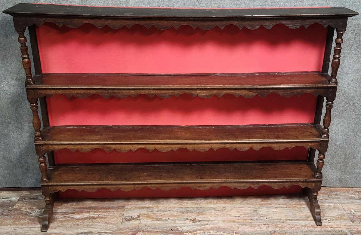 Trés Grand Vaissellier époque Louis XIII En Chene Massif-photo-4