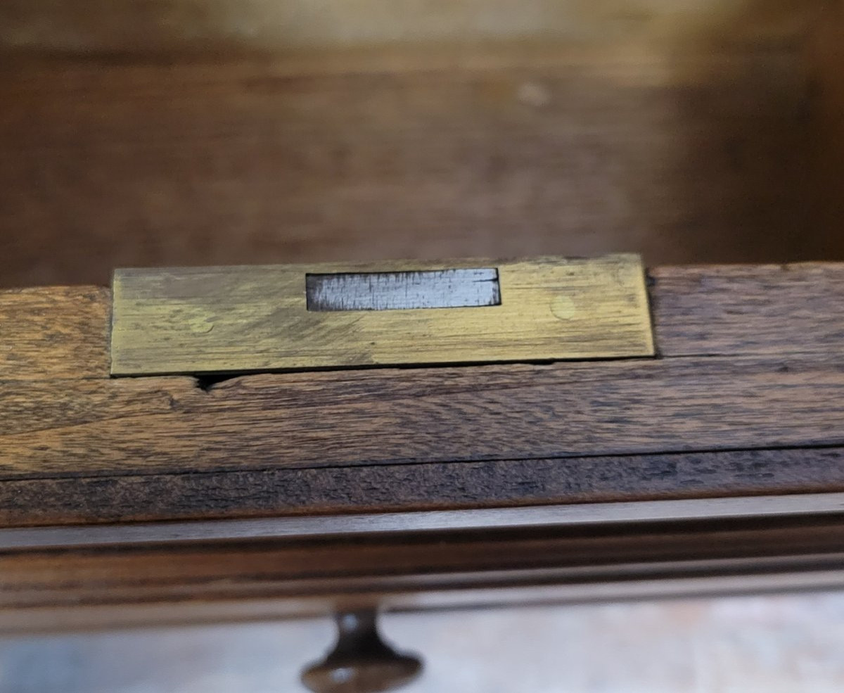 Bureau plat époque Louis Philippe en noyer -photo-1