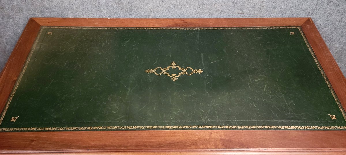Bureau plat époque Louis Philippe en noyer -photo-6
