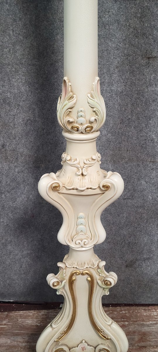 porte-manteau Vénitien, de style Rococo/Louis XV, réalisé en bois laqué -photo-5